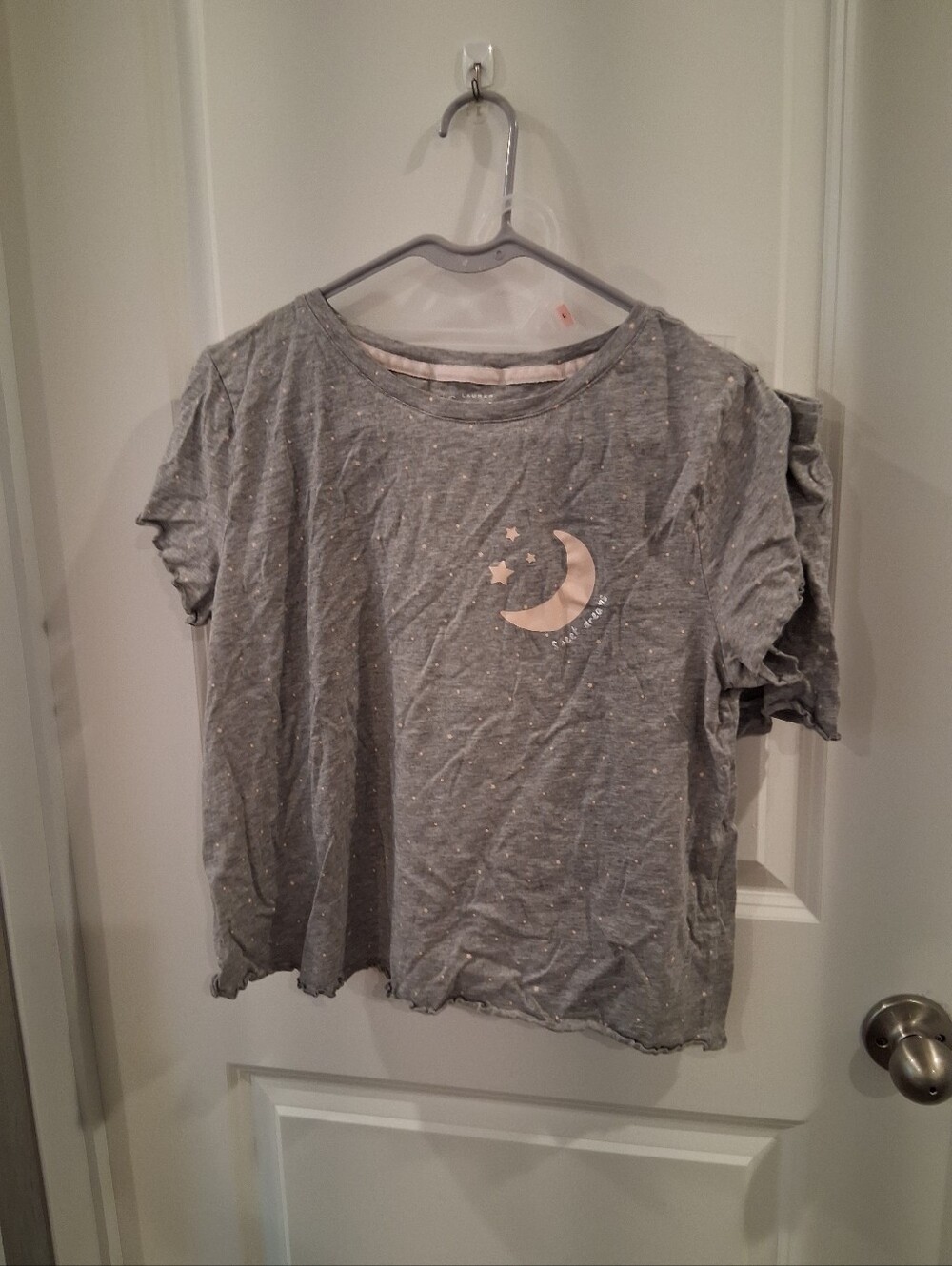 LC Lauren Conrad Gray Moon & Stars Pajama Set Size Large
